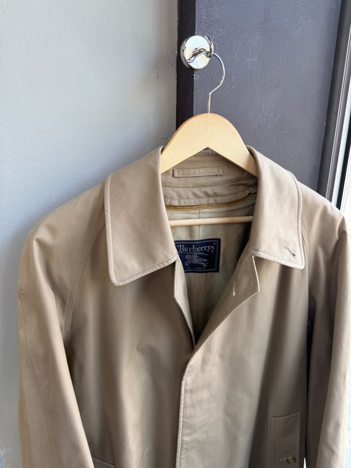 S/ 버버리 울라이닝 개버딘 브라이튼 맥코트 상품이미지5