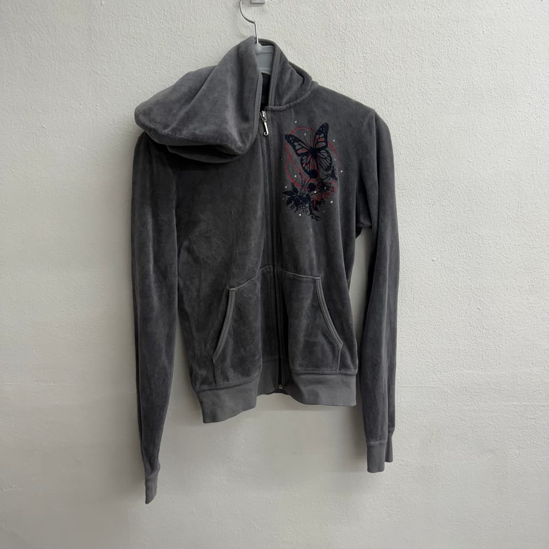 쥬시꾸뛰르 벨벳 대대장 후드집업 (M) 상품이미지1