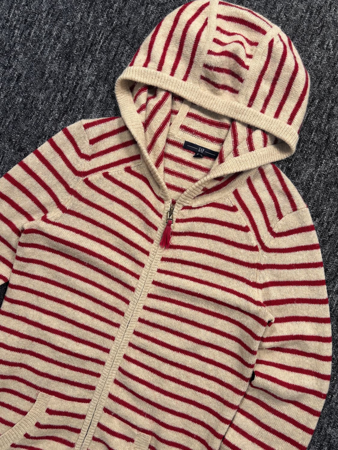 갭 스트라이프 니트 후드집업 상품이미지6
