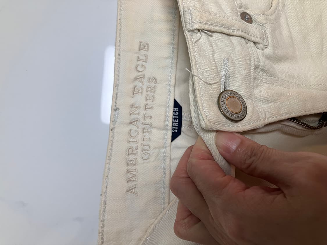 Y2K 아메리칸 이글 마이크로 데님쇼츠 찢청반바지 디스트로이드 라이트워시 상품이미지5