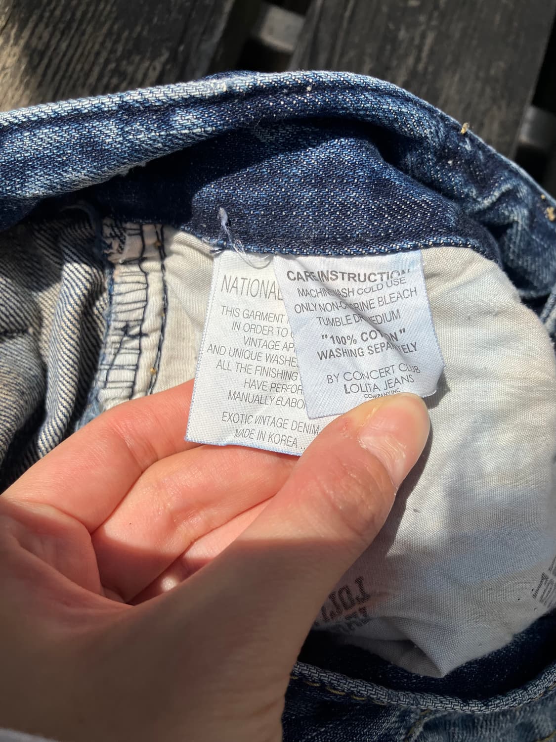 Lolita Jeans 해골 패치워크 디스트로이드 진 반바지 28 상품이미지9