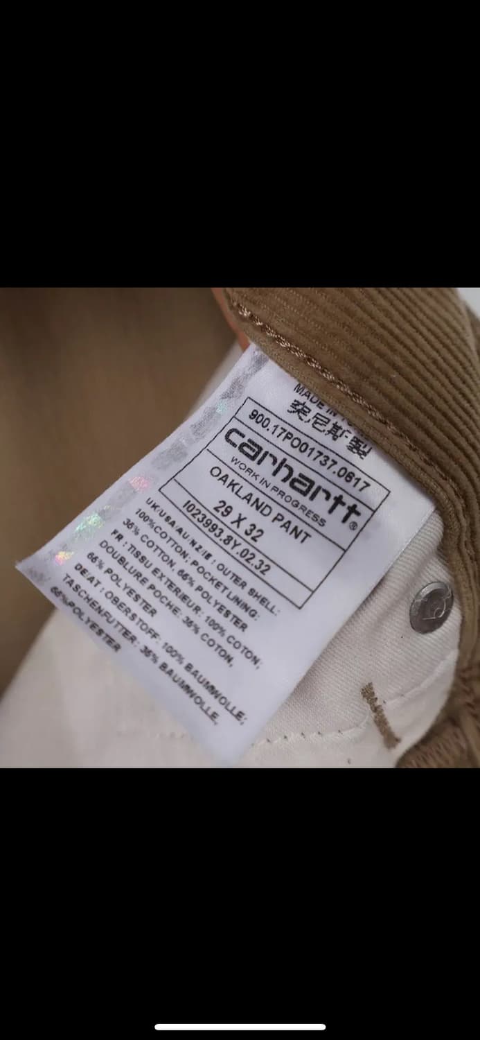 칼하트 코듀로이 팬츠 W29 상품이미지8