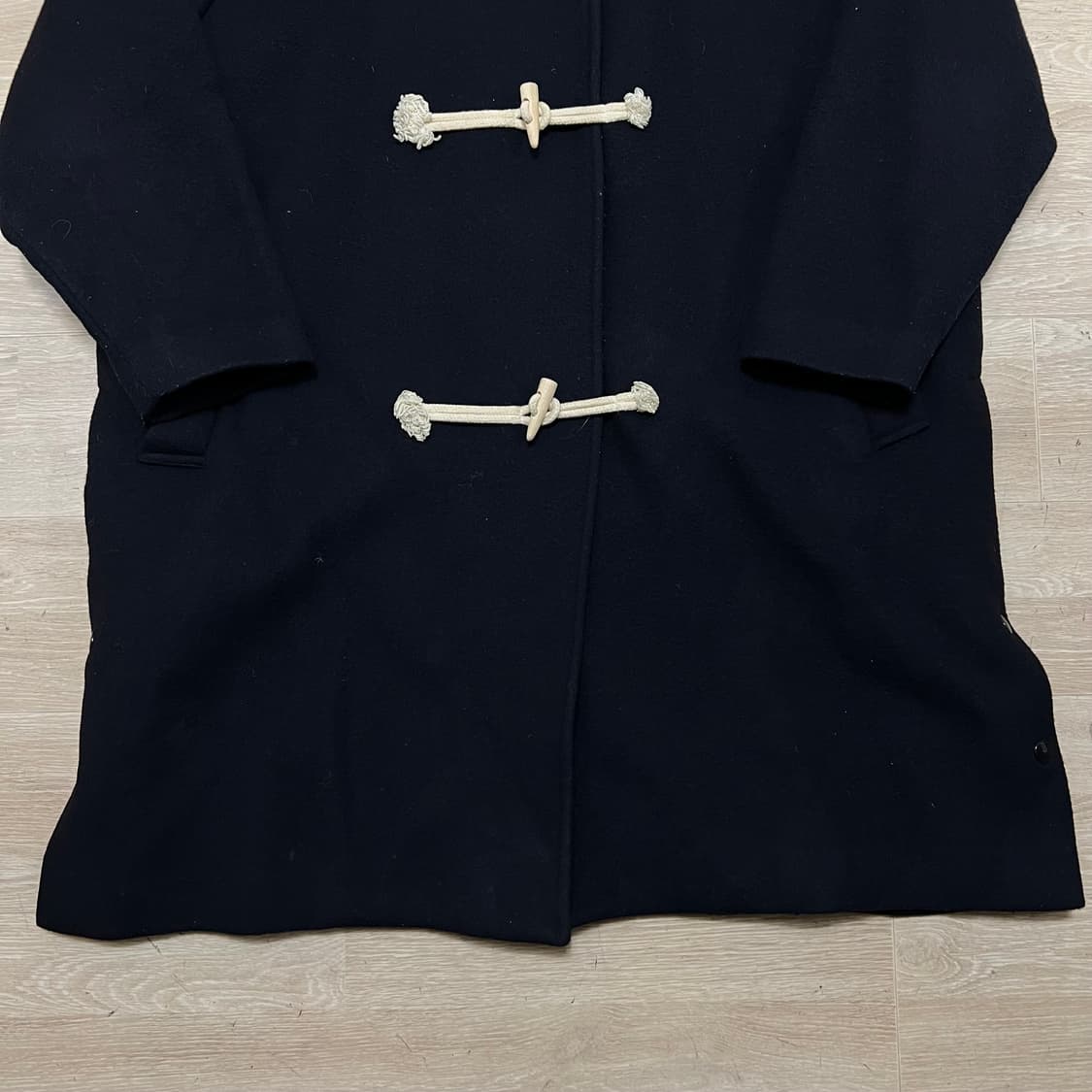 남성 모직 떡볶이 박스 코트 [블랙] FREE 상품이미지3