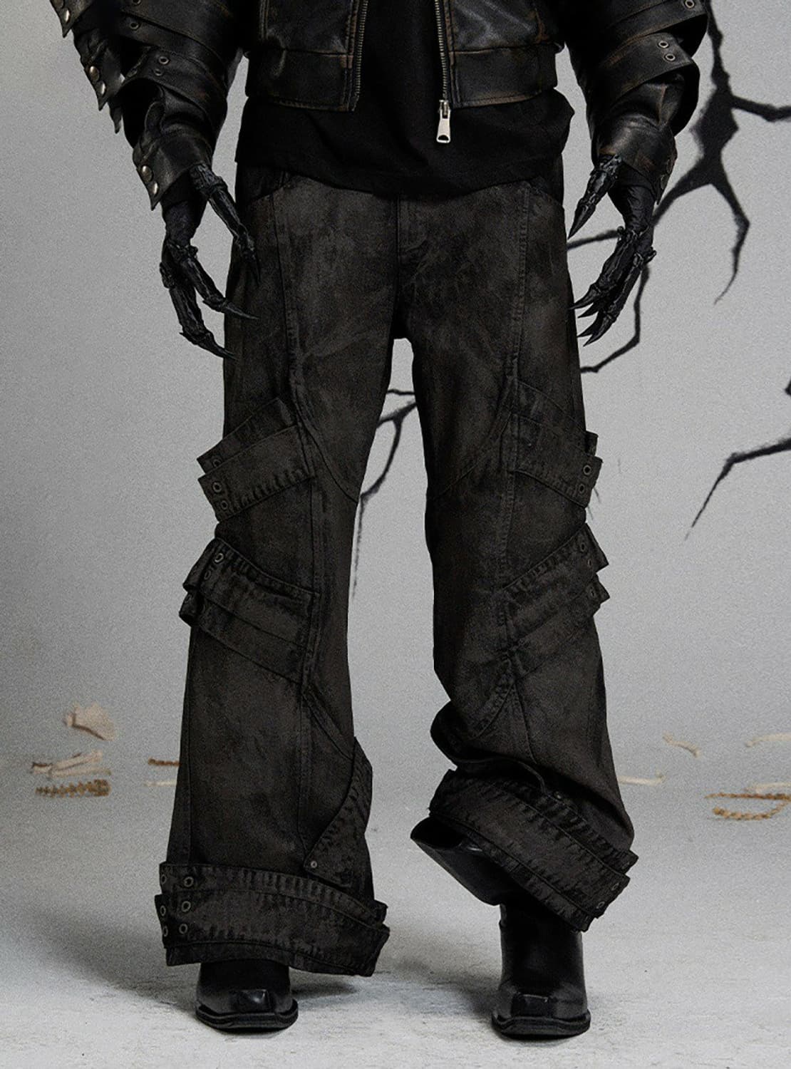 FLYERRER Mud-Dyed Distressed Pants 상품이미지1