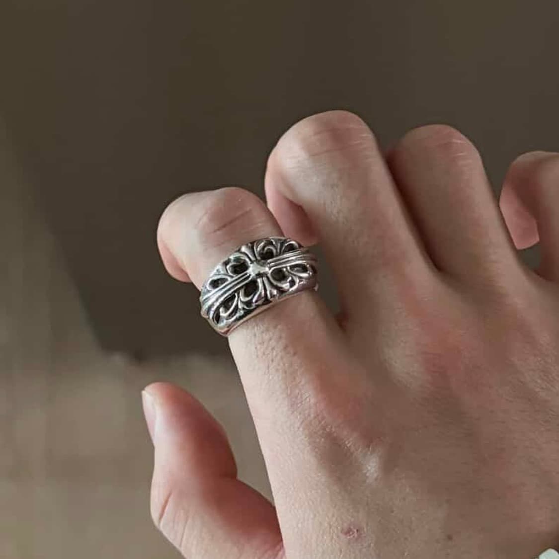 크롬하츠 플로랄 크로스링 kr18 us9 상품이미지5