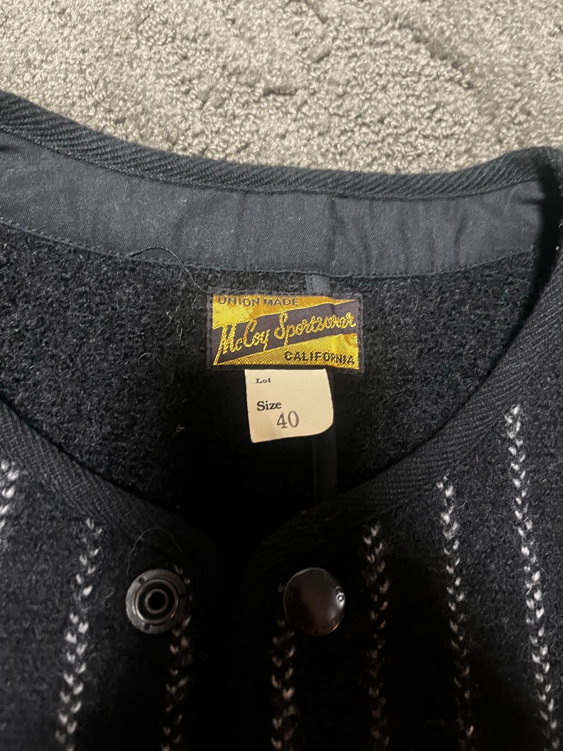 40) 리얼맥코이 조맥코이 울 스트라이프 베스트 상품이미지3