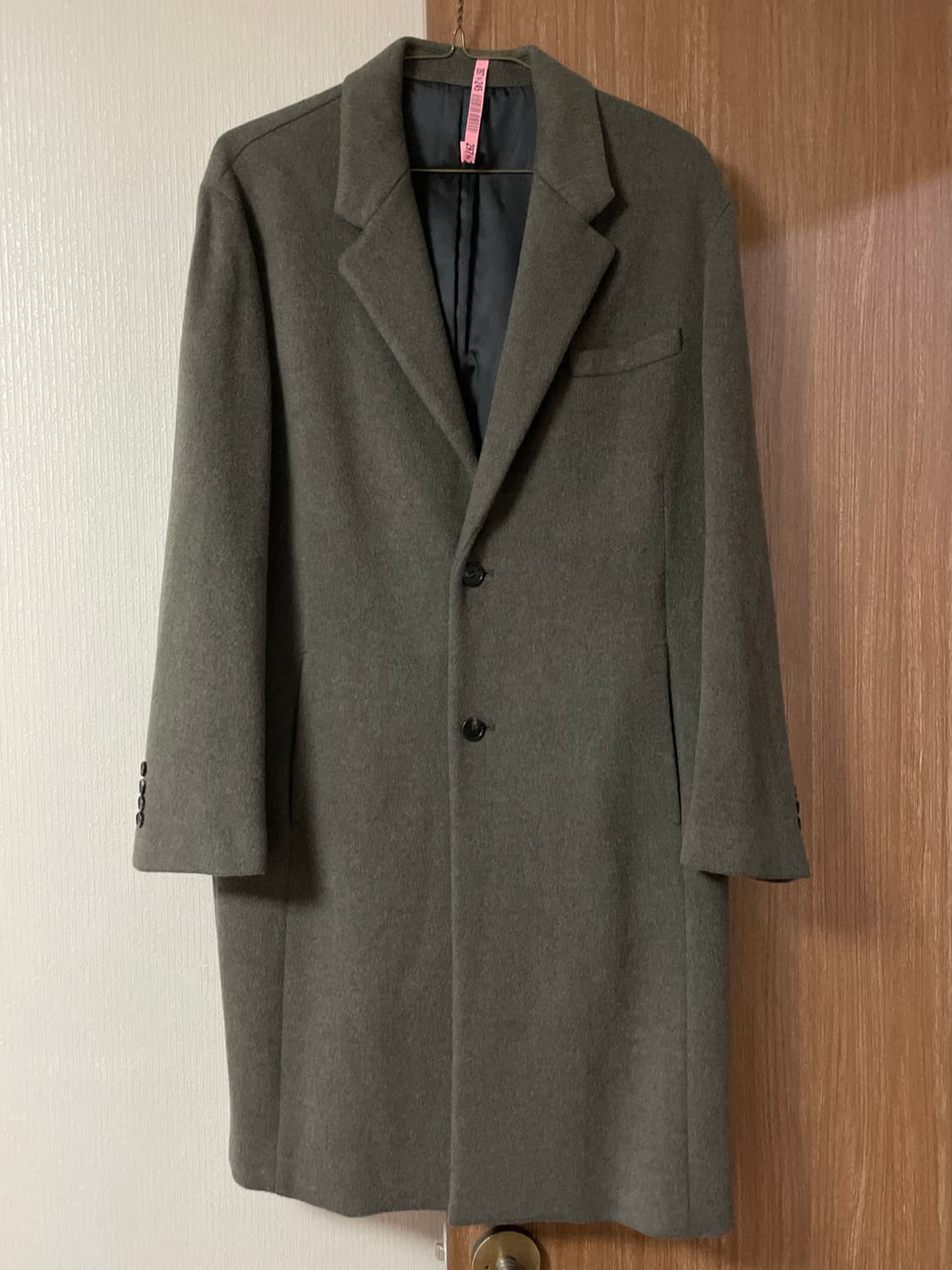 SYSTEM 시스템옴므 21FW 캐시미어 블렌드 롱코트 카키(클리닝O) 상품이미지1