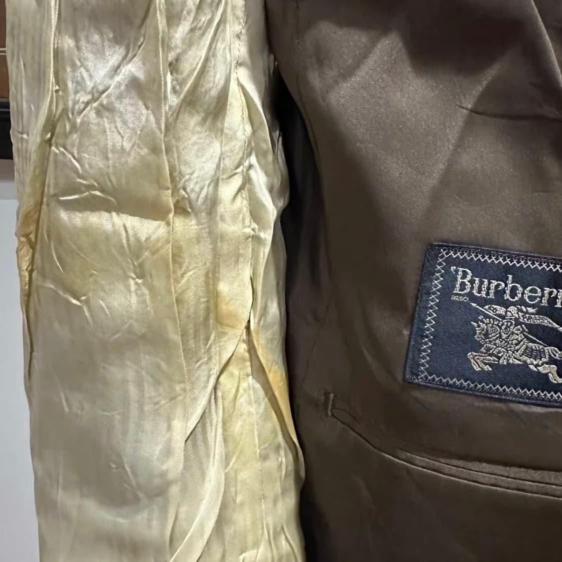 Burberrys 순양모 싱글 트위드 체크 자켓 상품이미지5