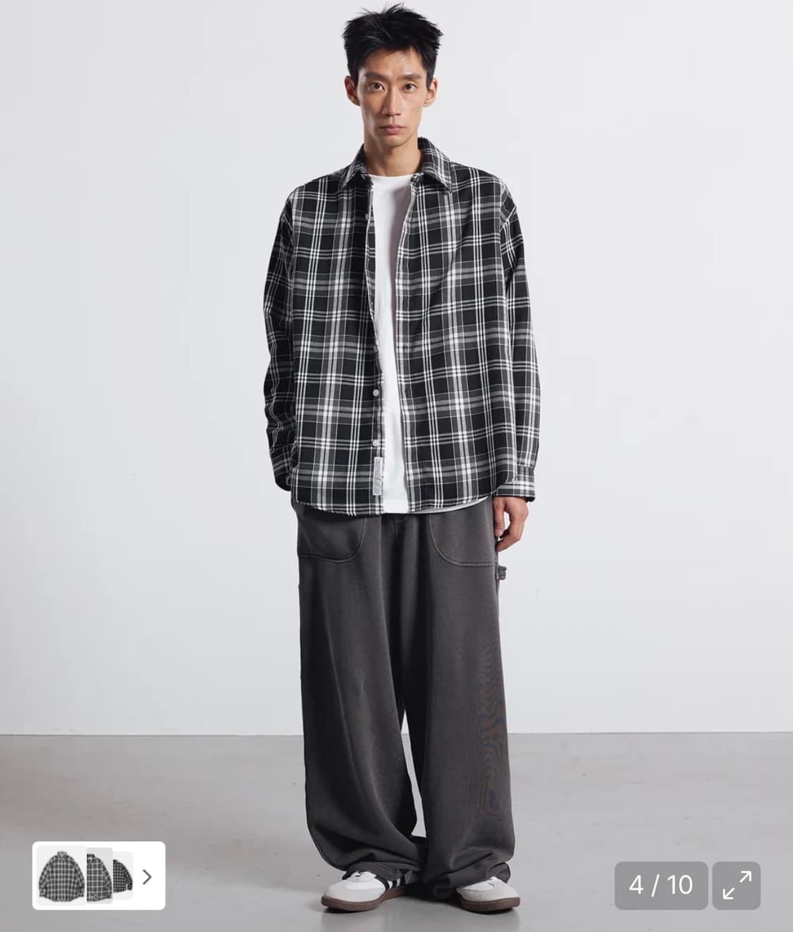 필루미네이트 오버핏 체크 셔츠 XL 상품이미지1