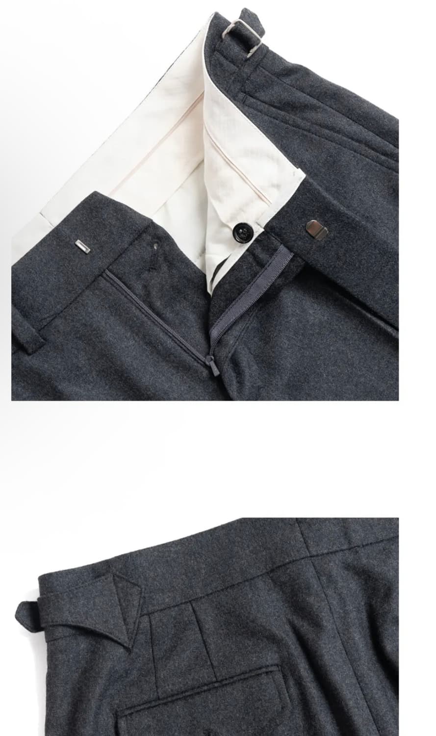 부기홀리데이 울 플란넬 그레이 L 32 상품이미지6