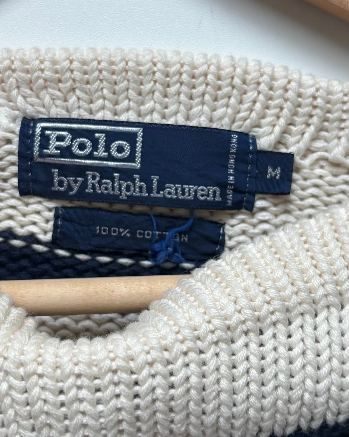 Polo 폴로 랄프로렌 90’s RLPC로고 단가라 보트넥 코튼 니트 상품이미지8