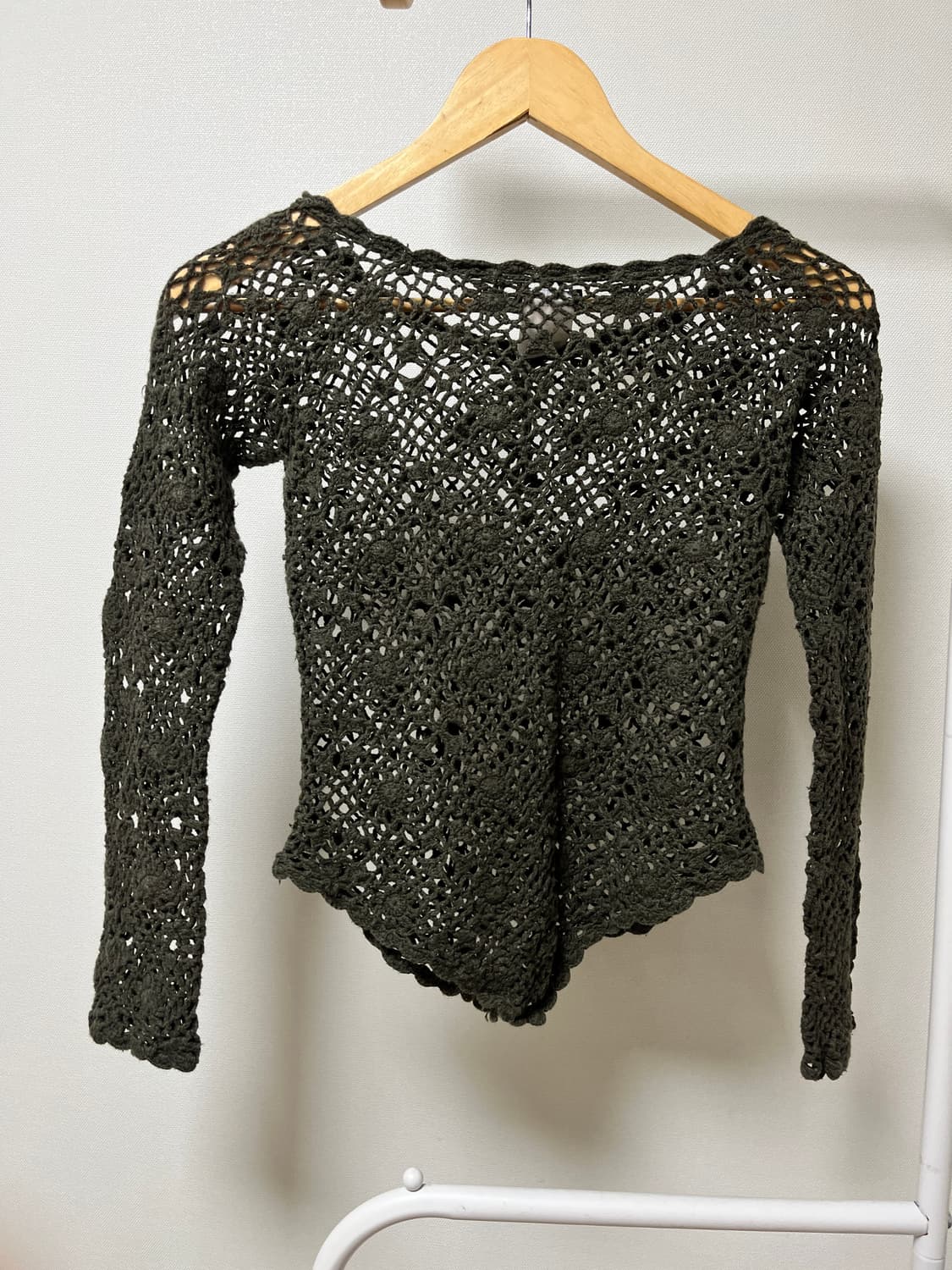 히피 빈티지 레이스 니트 탑 상품이미지1