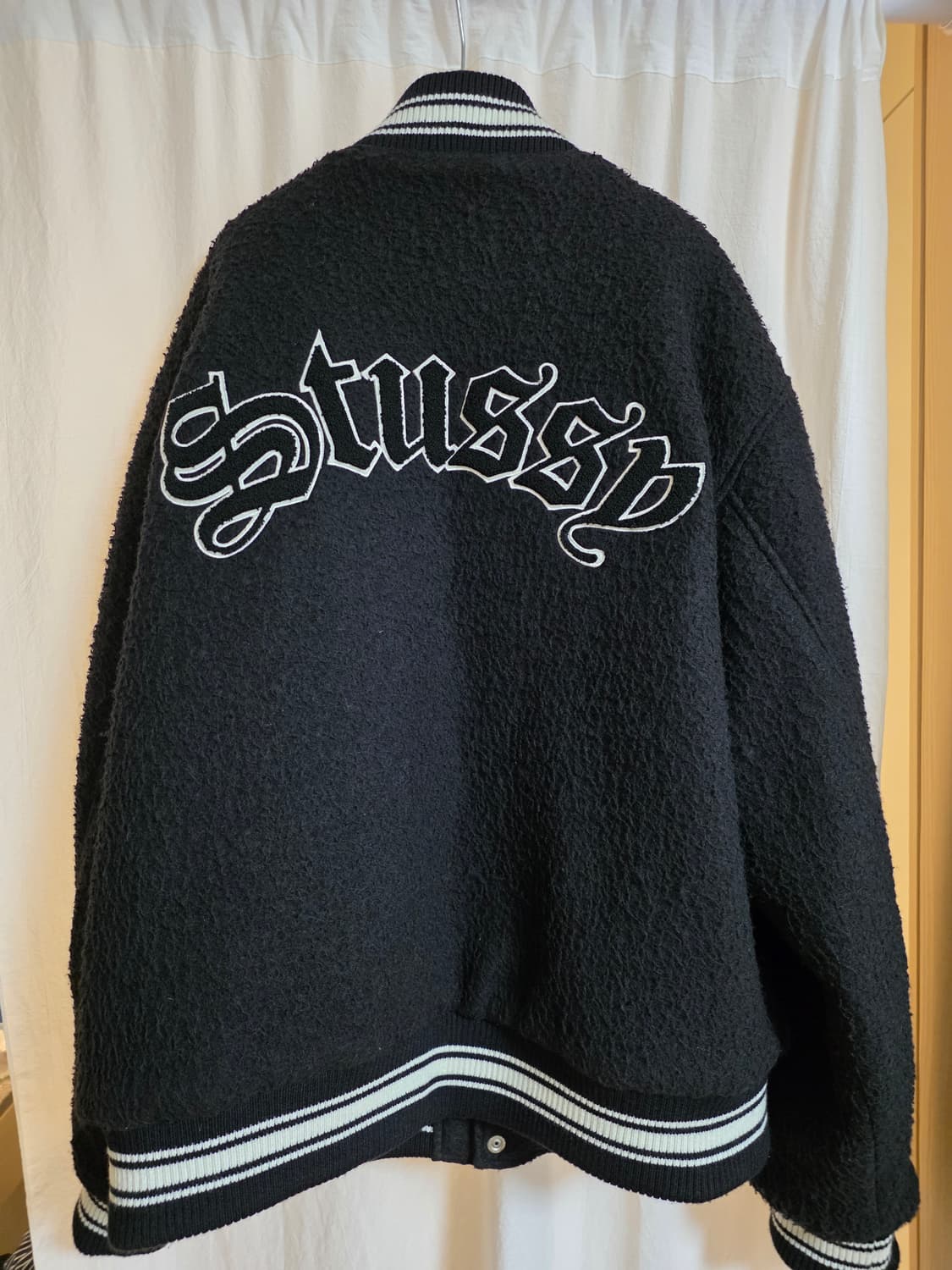 스투시 카센티노 울 바시티 자켓 블랙 상품이미지2