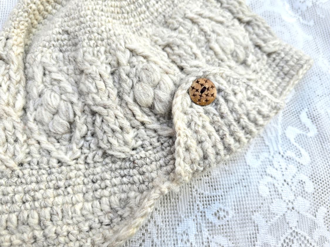 네추럴 케이블 털 모자 상품이미지2