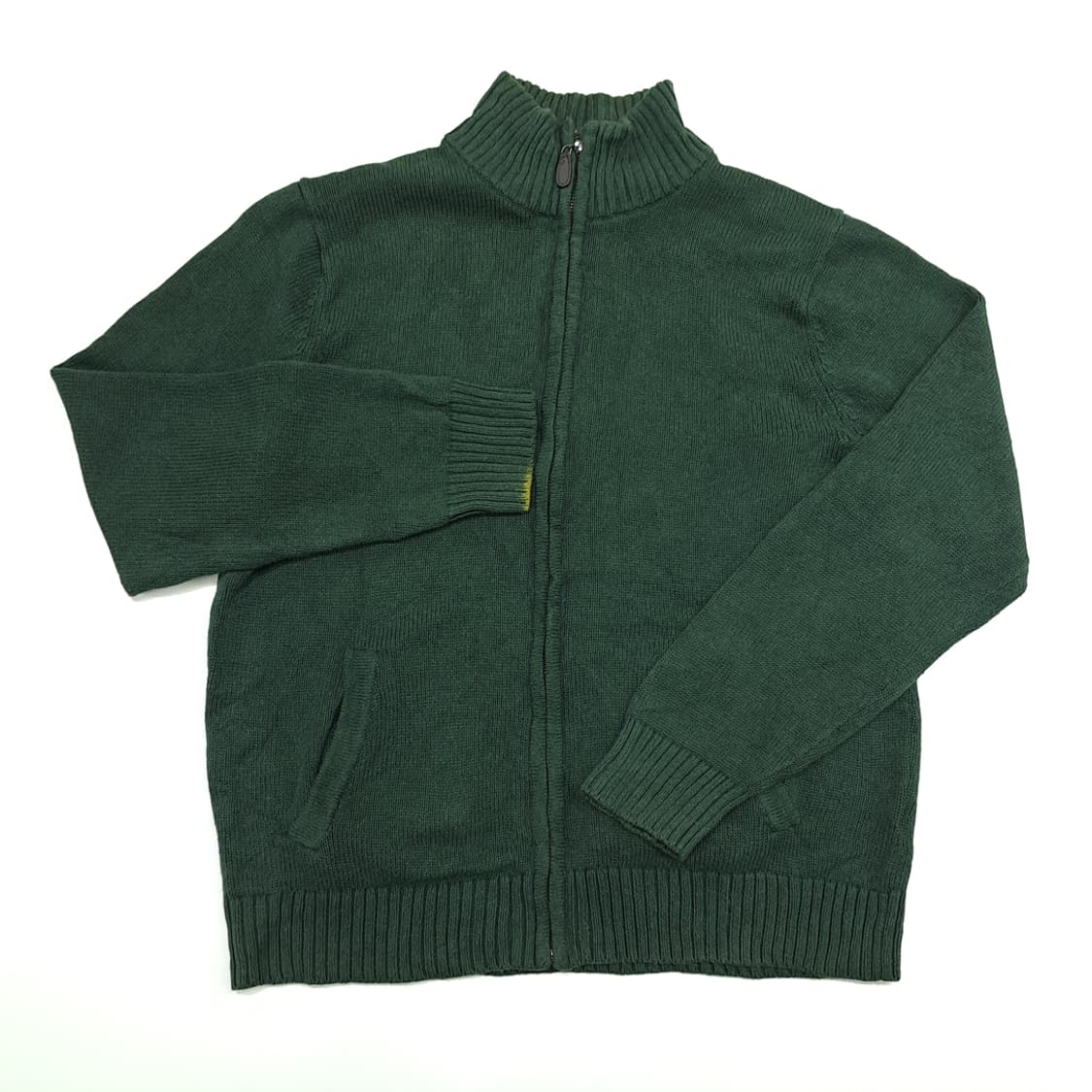 CN945 M 엘엘빈 진그린 코튼 긴팔 집업 니트 스웨터 상품이미지2