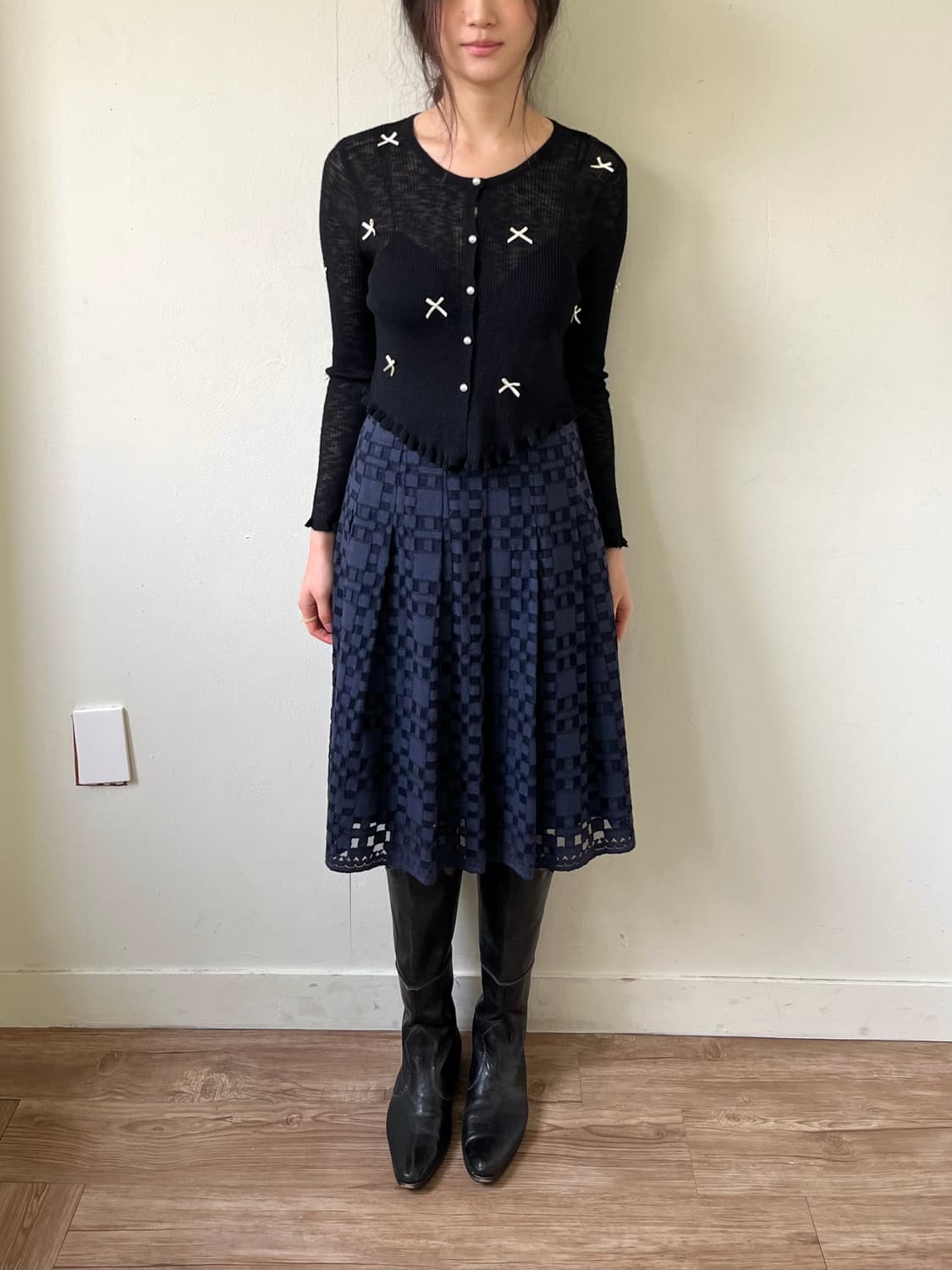 Linn 딥블루 스커트 상품이미지7