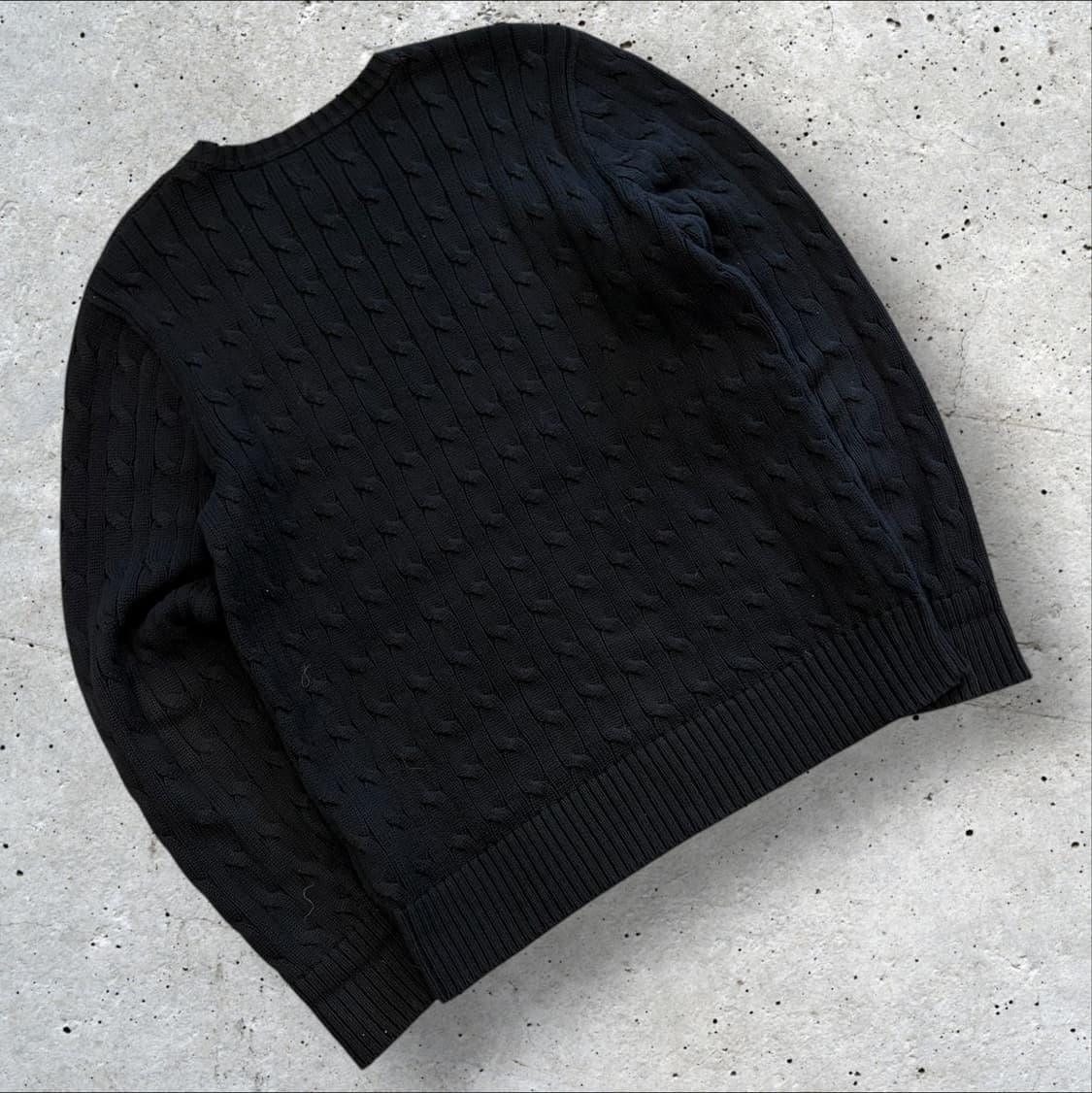 [L] 폴로 랄프로렌 신형 큐알 블랙 케이블 니트 스웨터 B911 상품이미지2