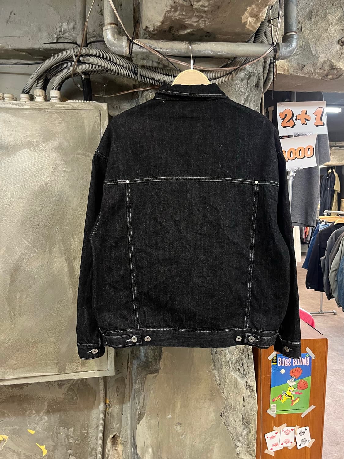 빈티지 흑청 데님 자켓 XL #csz4169 상품이미지2