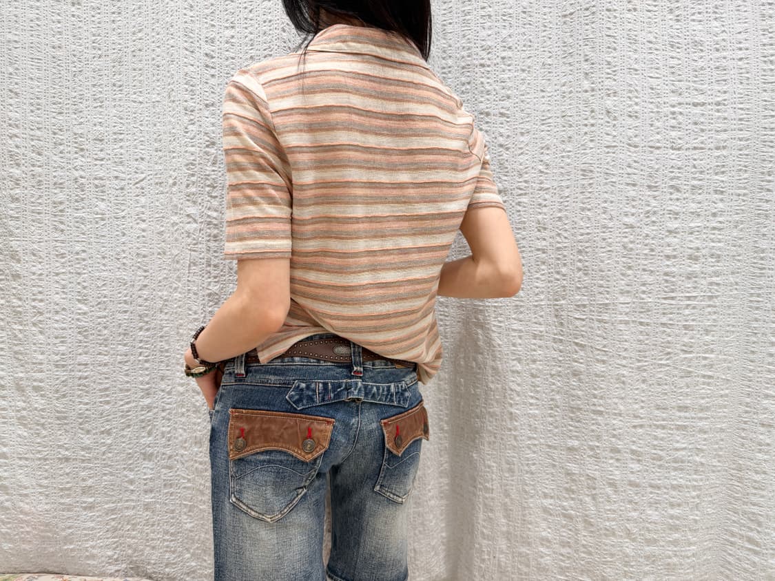 rose milk stripe tee 상품이미지5