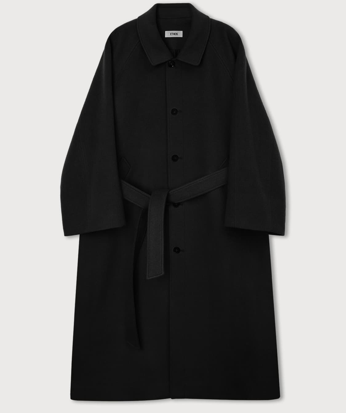 새상품) 에토스 ethos 래글런 코트 블랙 상품이미지2