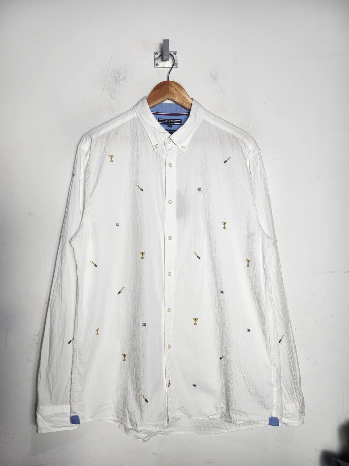 타미힐피거 시어서커 버튼다운 셔츠 상품이미지1