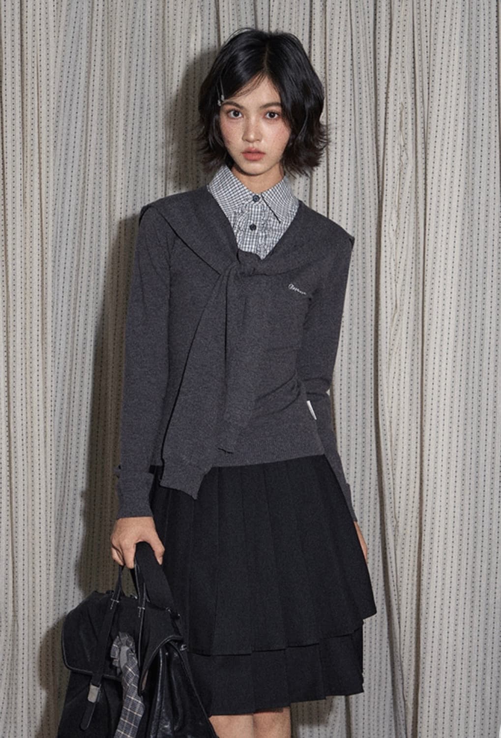 [원가 10.9만] takeanap 디얼마이키코 클래식 슬림 숄 스웨터  상품이미지2