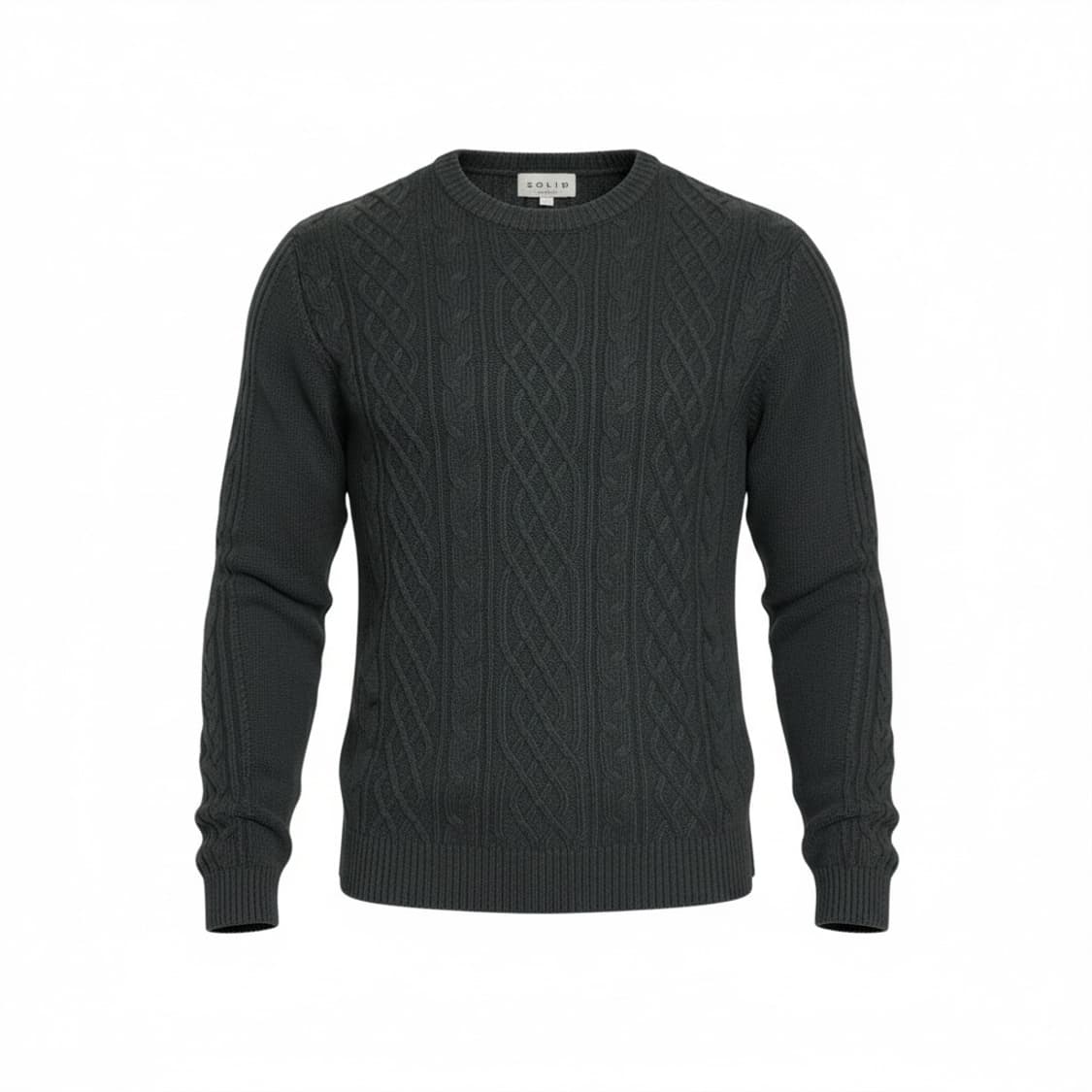 솔리드옴므 케이블 울 니트 XL 상품이미지1