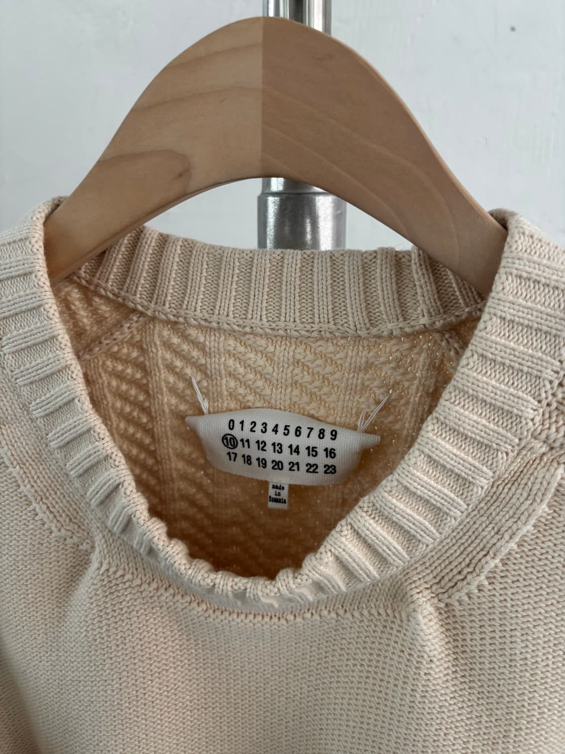 Maison Margiela 마르지엘라 15SS 아이보리스티치 케이블니트 상품이미지5