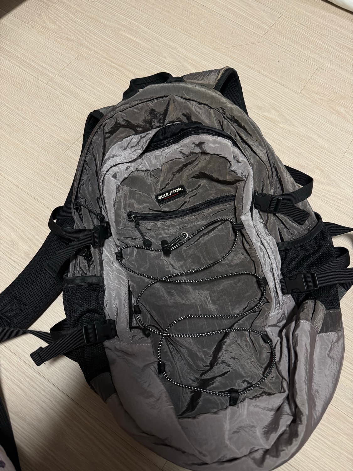 스컬프터 나일론 스트링 백팩 그레이/모브 상품이미지3