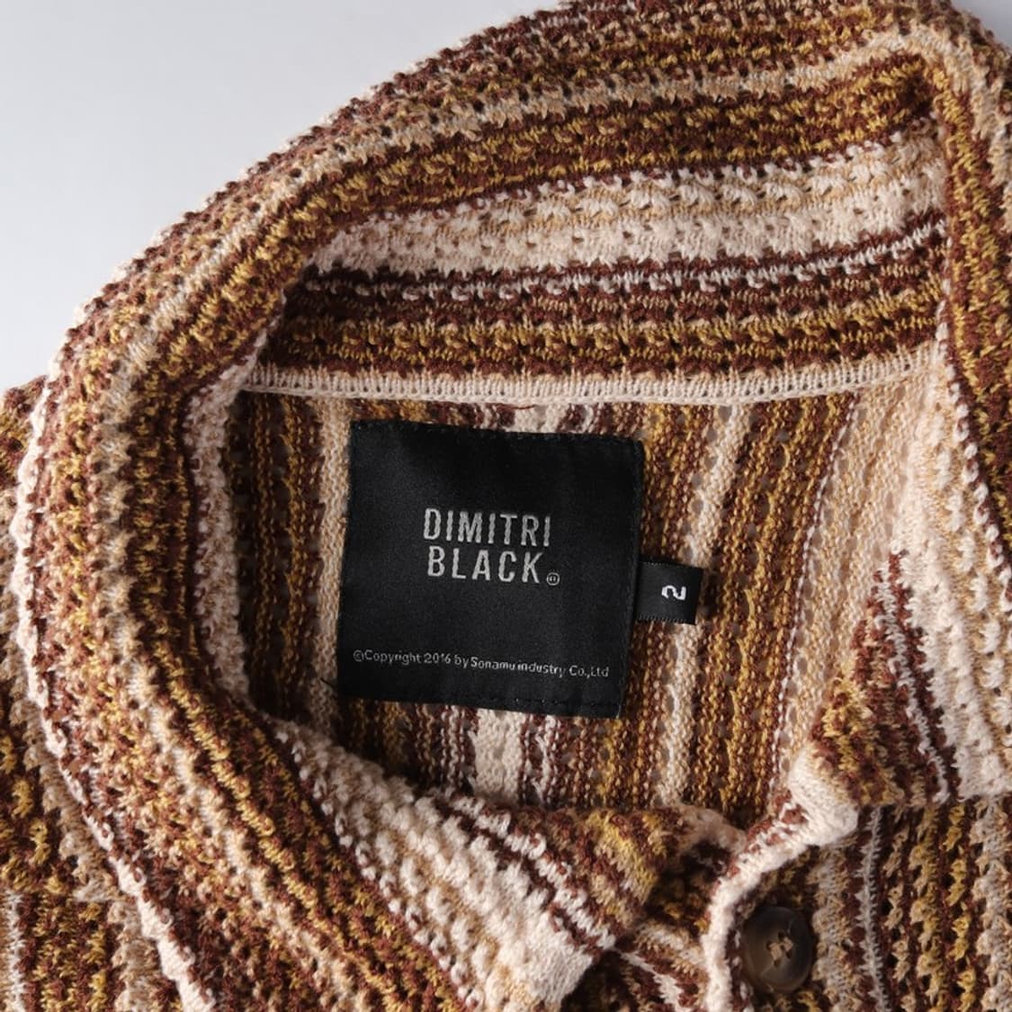 디미트리블랙 스트라이프 니트 하프셔츠 2 상품이미지5