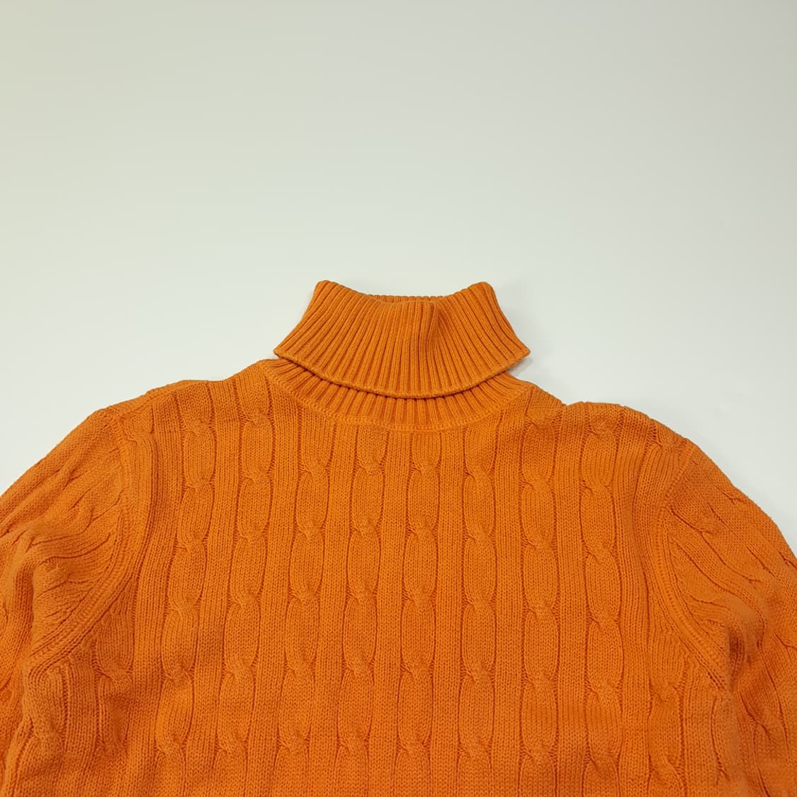 CL414 L 폴로 90s 홍콩판 케이블 오렌지 터틀넥 니트 스웨터 상품이미지2