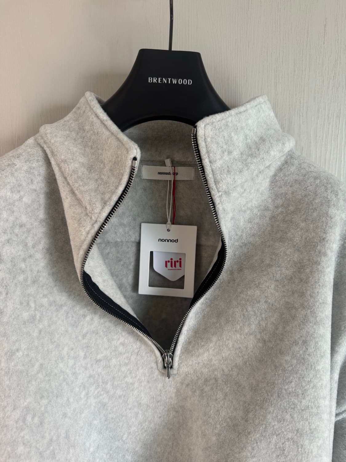 (1) 논노드 하프 집 플리스 클라우드 화이트 상품이미지2