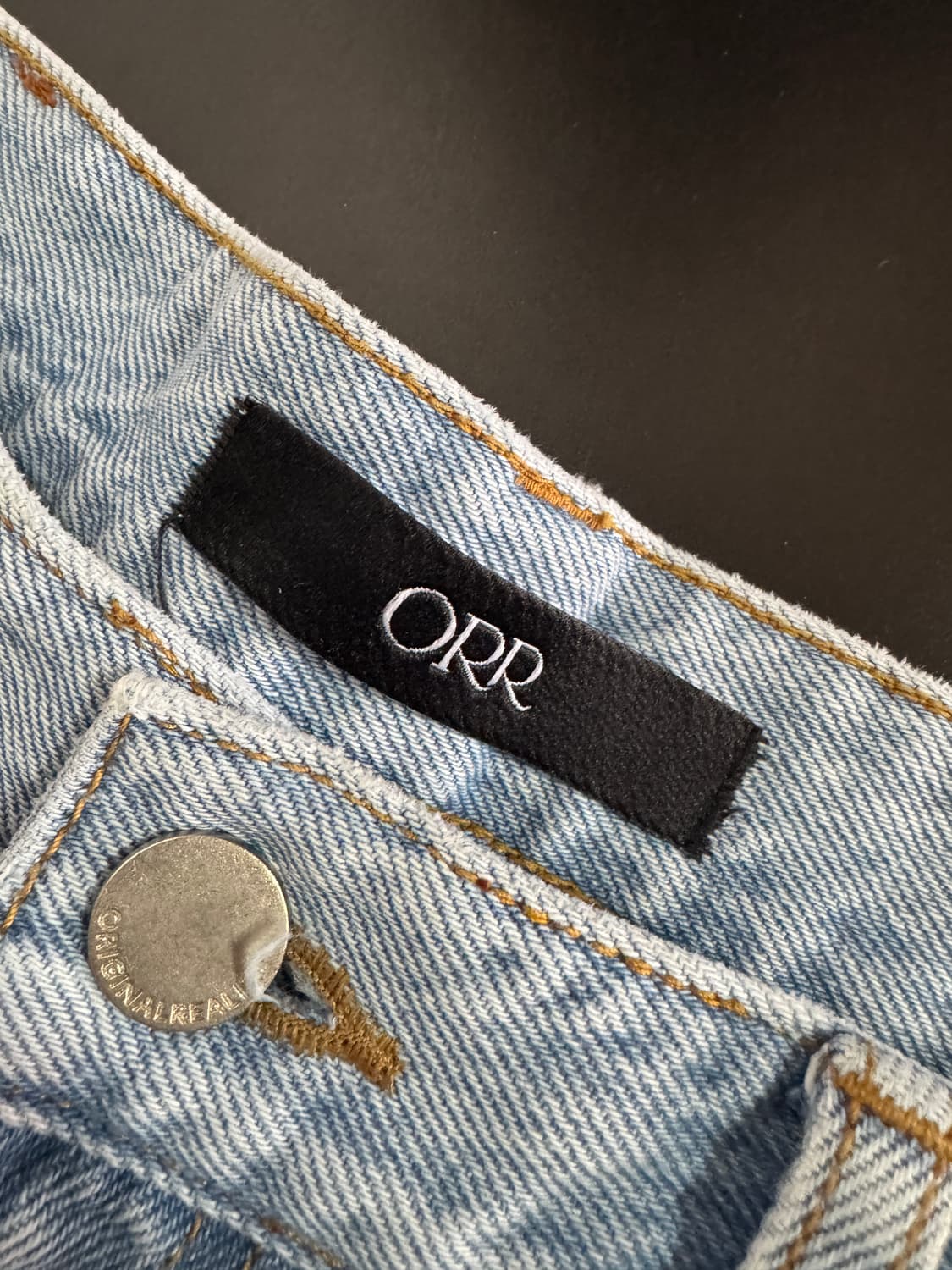 여성 오르 Orr 이쁜 연청 와이드 데님팬츠 L 상품이미지3