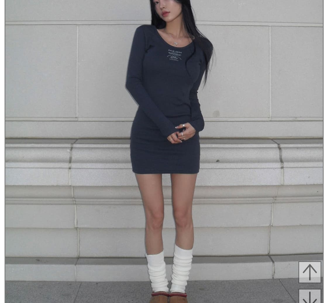 페일제이드 빈티지 네이비 미니 원피스 상품이미지2
