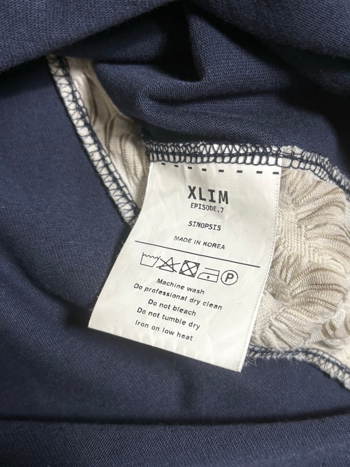 xlim ep7 시놉시스 반팔  m size 네이비 상품이미지4