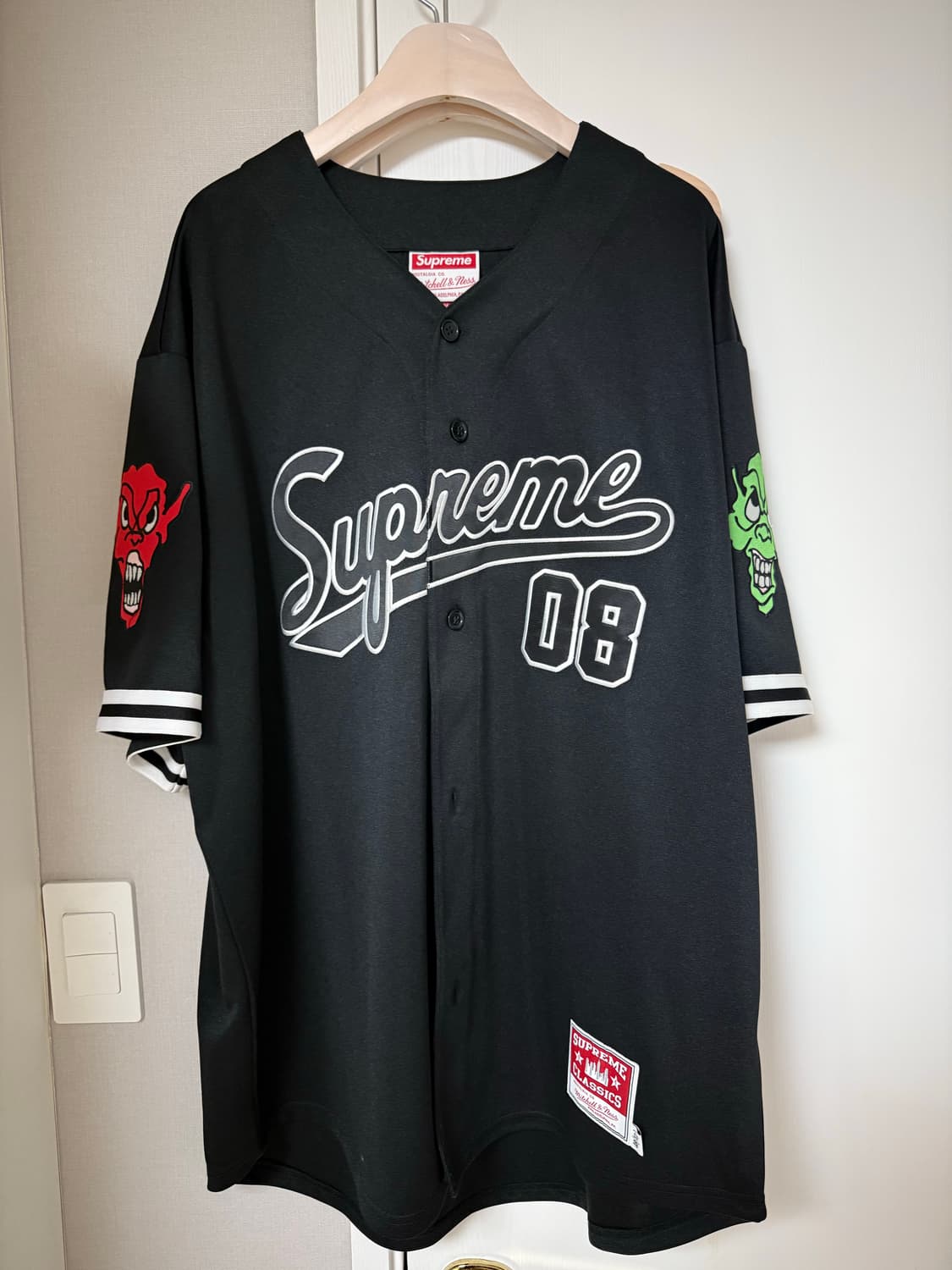 슈프림 Supreme x 미첼&네스 다운타운 헬 베이스볼 저지 23FW 상품이미지1