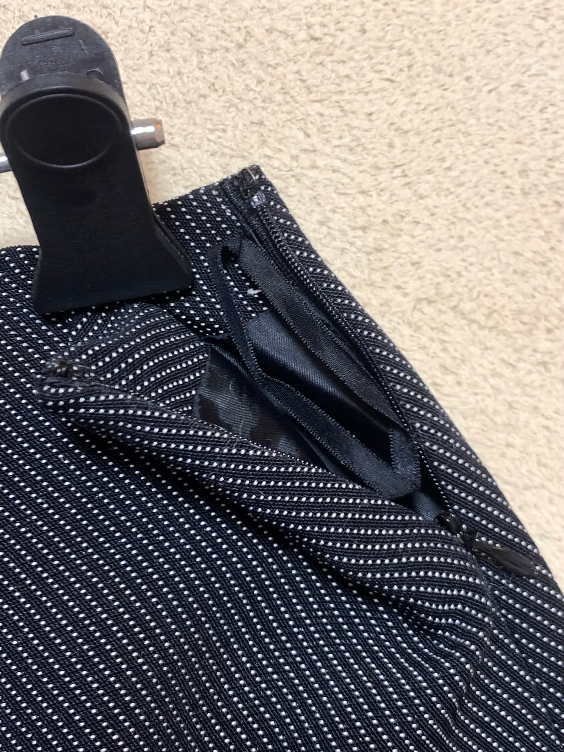 다크네이비 도트 머메이드 미디스커트 빈티지 상품이미지2