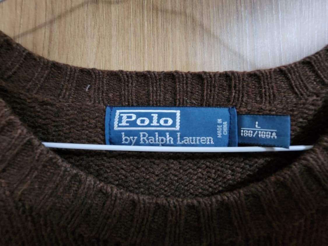 (L)폴로 니트 브라운 상품이미지5
