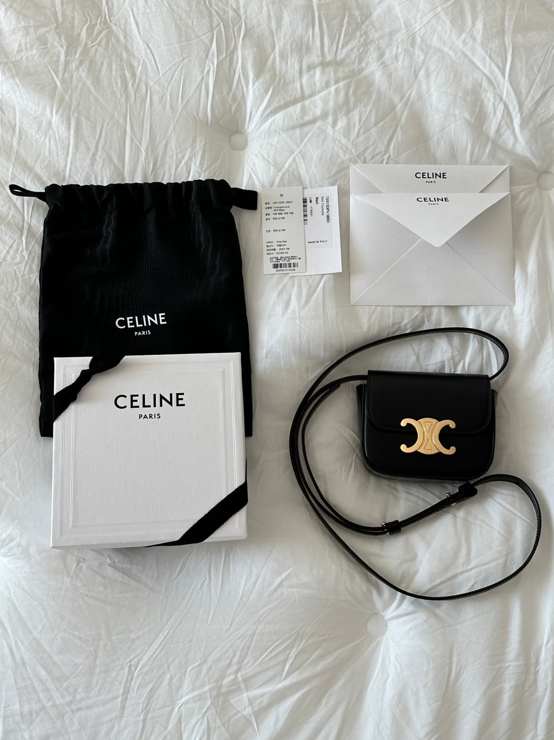 셀린느 미니 클로드 샤이니 카프 스킨 블랙 상품이미지1