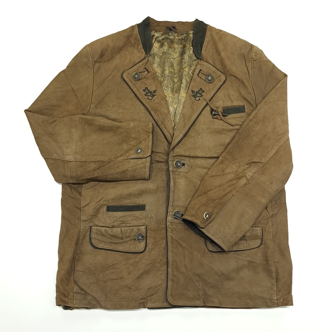 CN901 L 독일 트라흐텐 바바리안 알펜 자수 스웨이드 자켓 상품이미지2