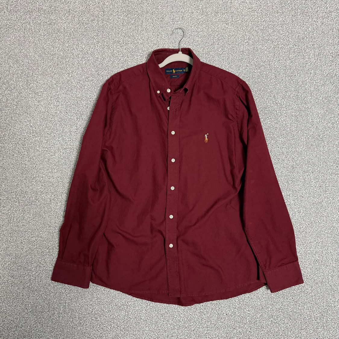 폴로 긴팔 셔츠 남방 버건디 XL 슬림핏 상품이미지1