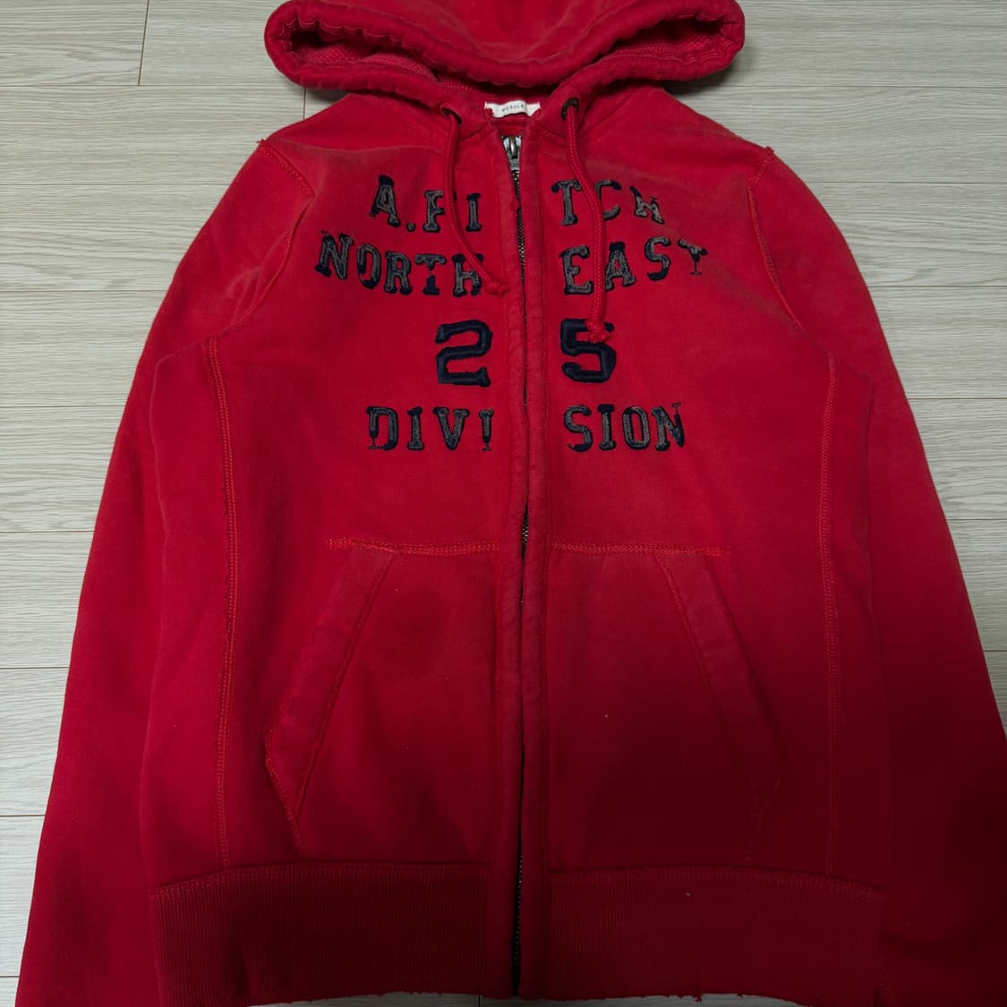 아베크롬비 레드 후드집업 L 상품이미지2