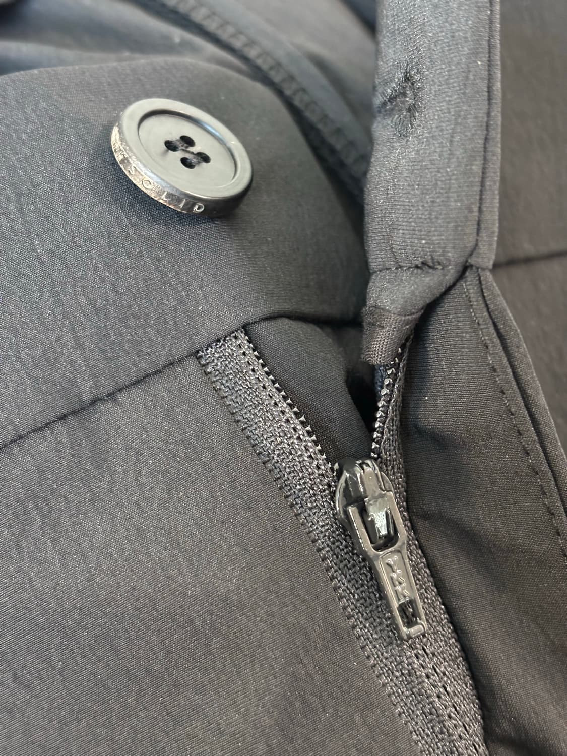 새상품25SS)솔리드옴므 나일론혼방 밴딩팬츠52(36")/블랙 상품이미지5