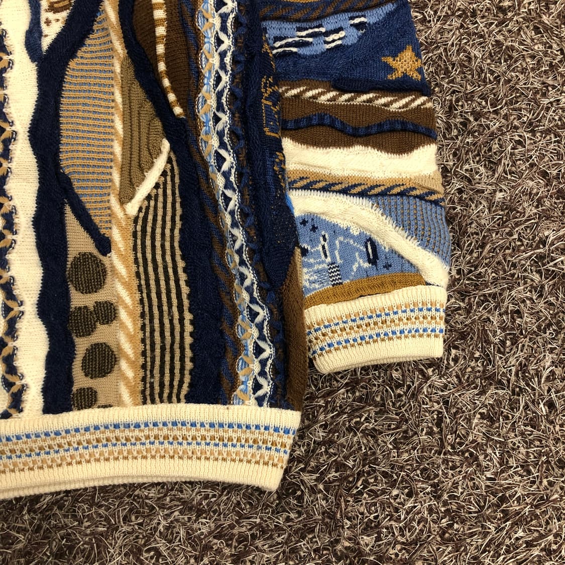 Carlo Alberto 빈티지 울 멀티컬러 패턴 니트 스웨터 상품이미지3