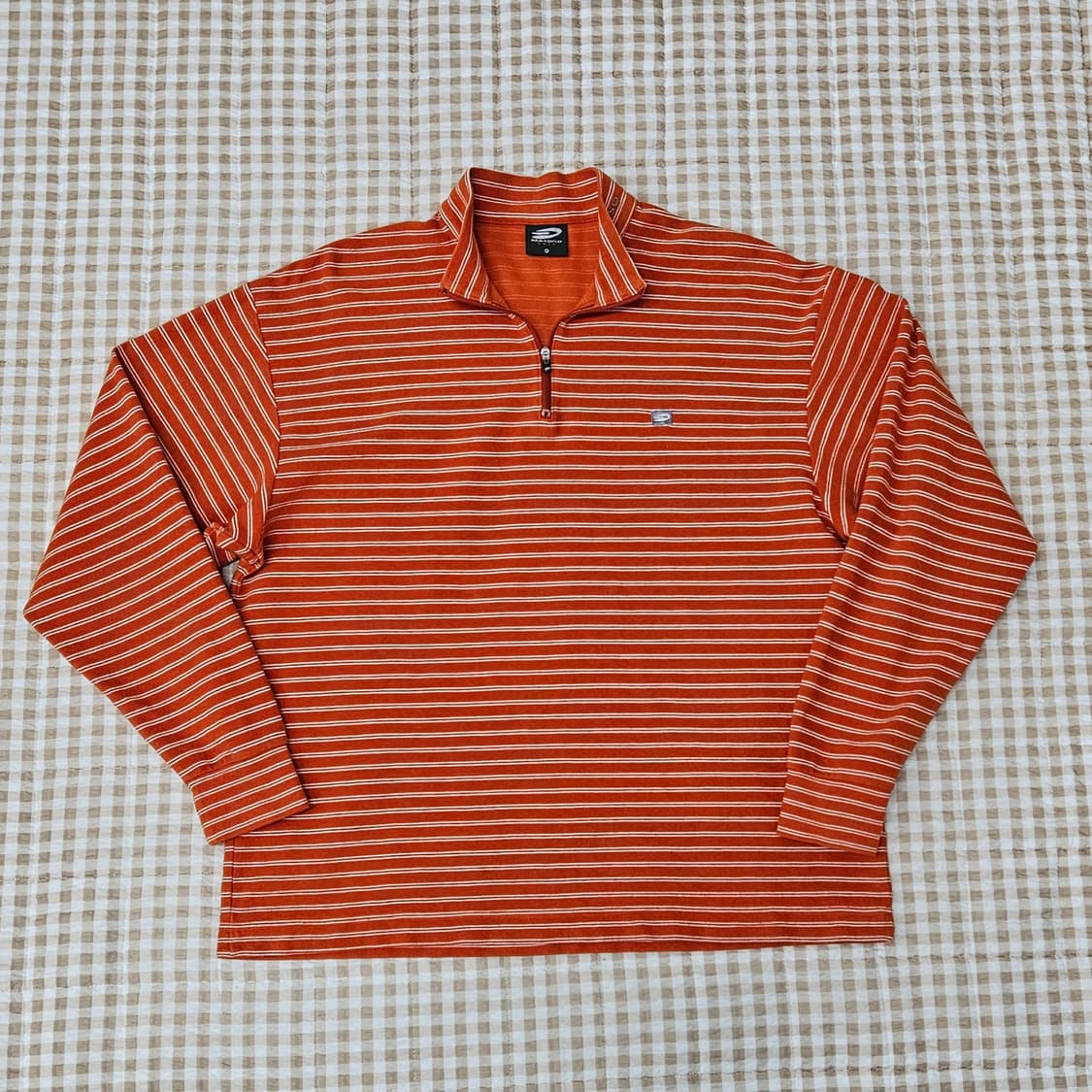 심플한 반집업 골프 긴팔티 남자100 상품이미지1