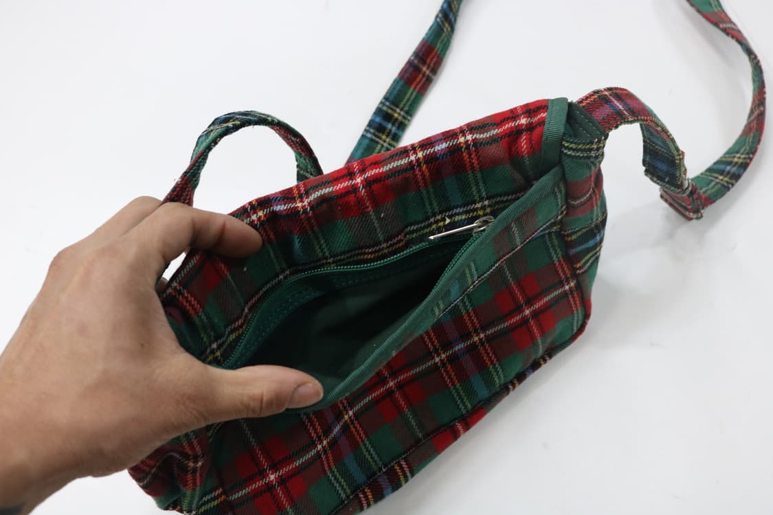 PORTER 레드 체크 울 타탄 크로스백 상품이미지10