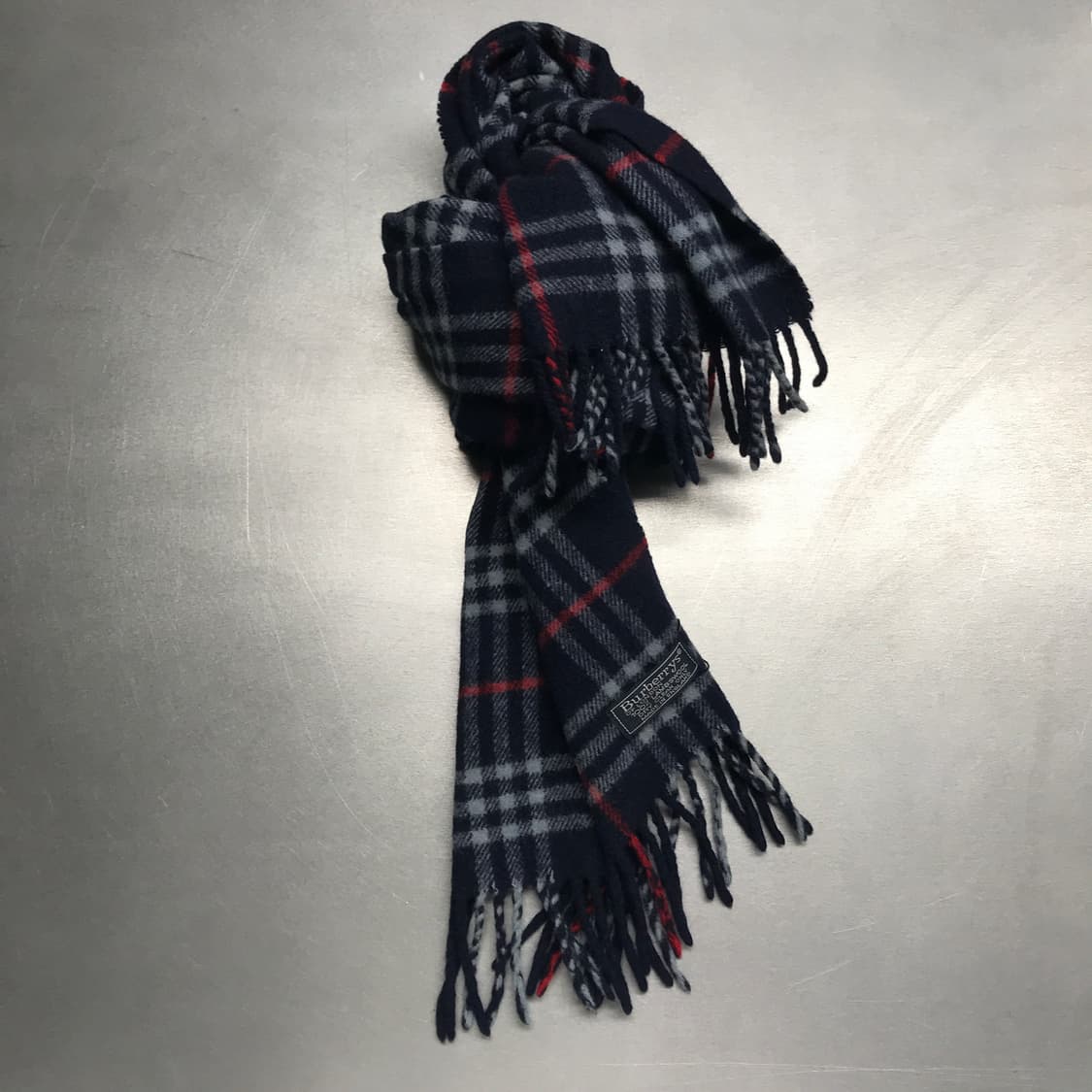 버버리 정품 램스울 머플러 네이비 상품이미지1