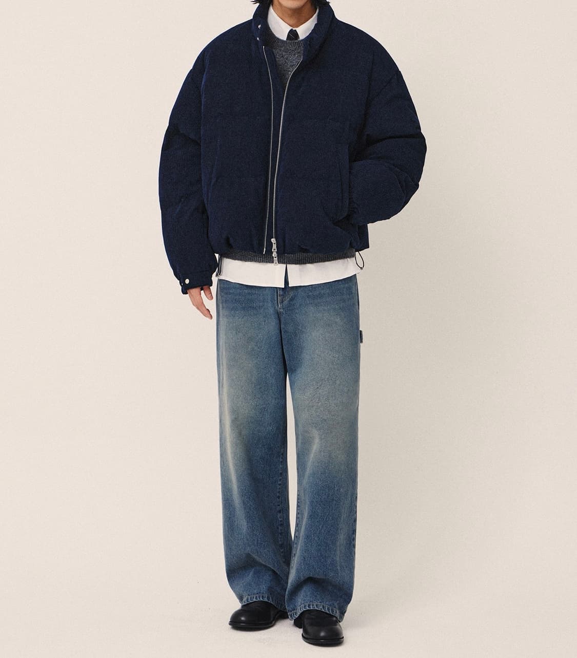 키뮤어 코듀로이 덕다운 네이비 XL 상품이미지4