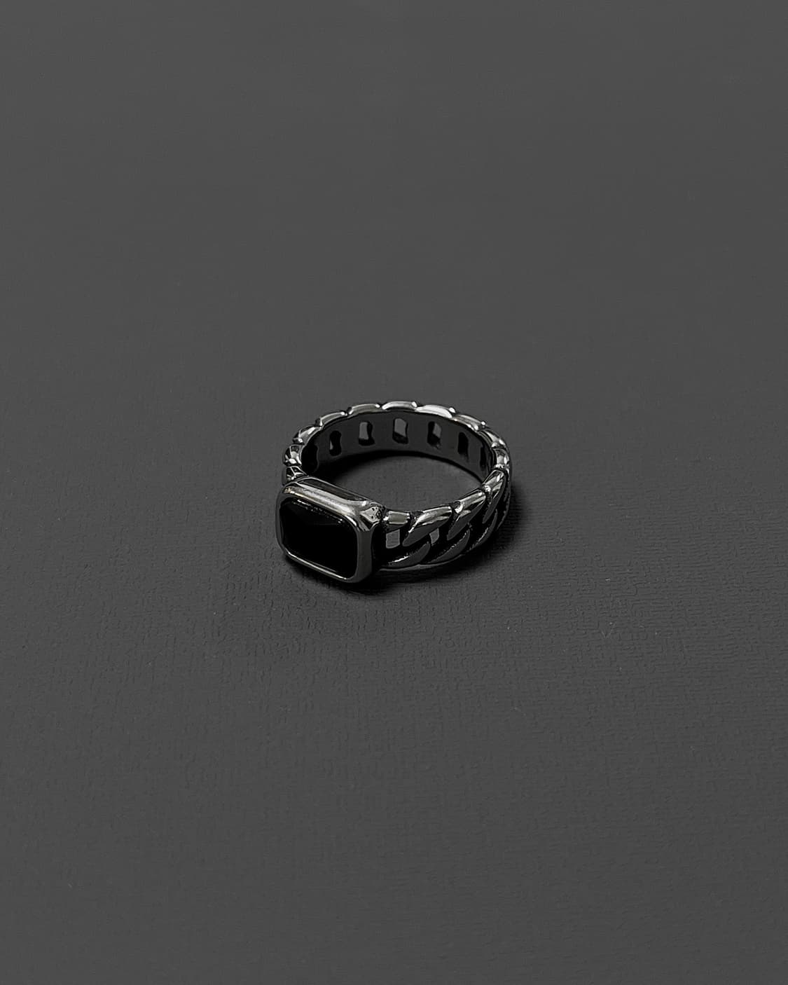 블랙 오닉스 체인 반지 상품이미지1