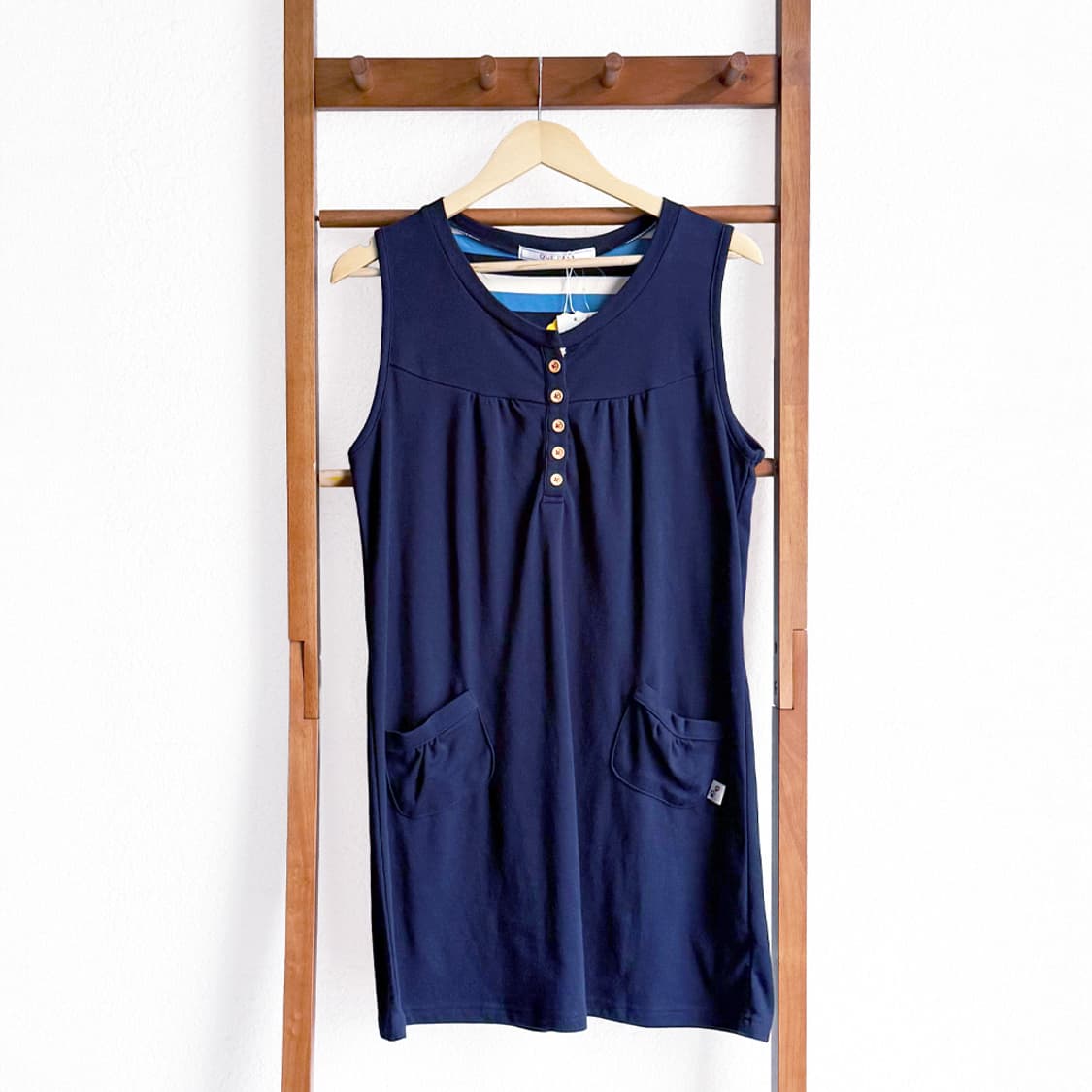퍼피 포켓 네이비 원피스 상품이미지1